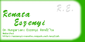 renata eszenyi business card